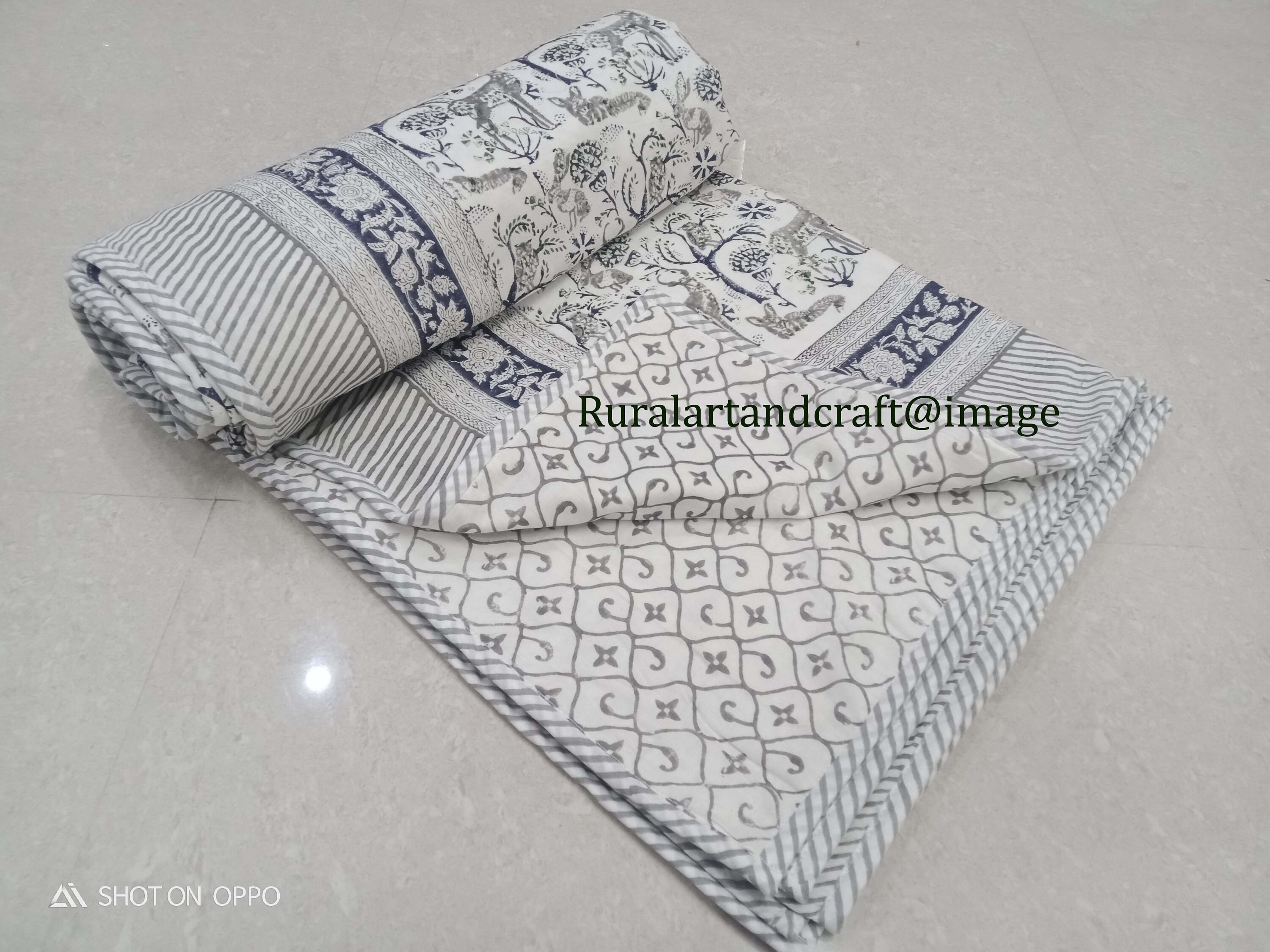 Animal Print Dohar Cotton Ac Blanket Handmade Ac Quilt Etsy UK