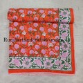 Indian Hand made Reversible Dohar Soft Cotton Quilt Hand Block Print Quilt Floral Print Soft Cotton Quilt AC Blanket