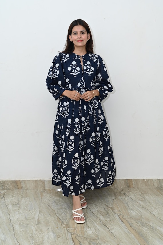 side cut out puff sleeve dress The Blue Cutout Slit Maxi Midi Wedding Guest Dresses Linen cotton blend Mini Valentine 2025 Size:34