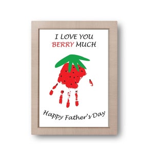 Valentine's Day Handprint Art, I Love You Berry Much, DIY