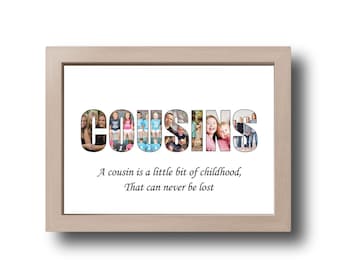 Cousins digital collage , Cousins print , cousins crew , cousins , printable picture collage - Gift for sister , best friend gift