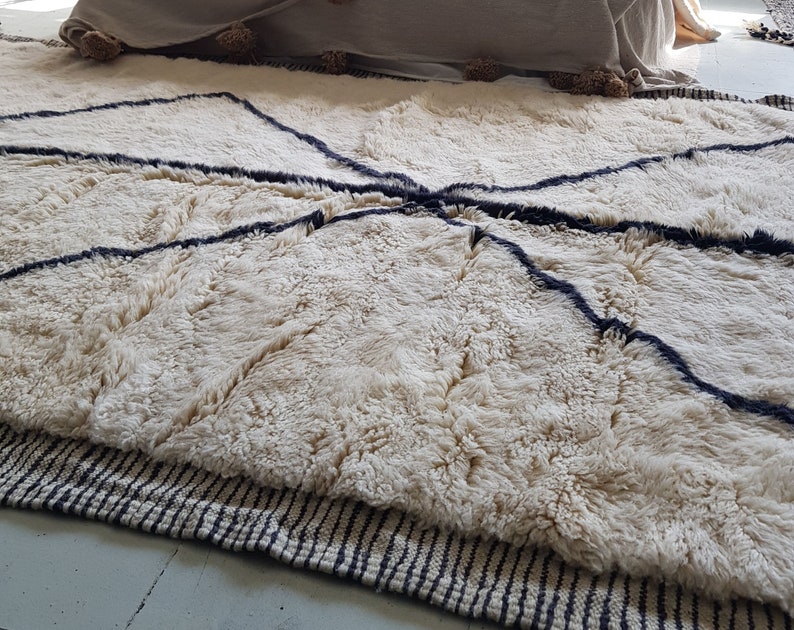 Customized Moroccan Rug White Moroccan Rug Moroccan Rug Etsy