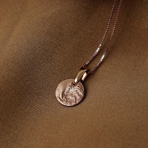 Dainty rose gold necklace, Simple rose gold necklace, Delicate rose gold pendant, Rose gold layered necklace Tiny pendant necklace OOAK