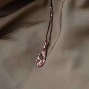 Rose gold bridal necklace Rose gold drop necklace Dainty rose gold necklace Pink gold necklace Elegant necklace Rose gold teardrop necklace image 6