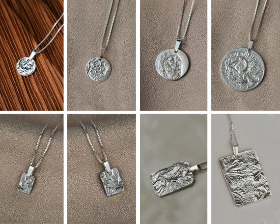 Sterling Silver Layered Necklace Layering Silver Necklace Set of 2