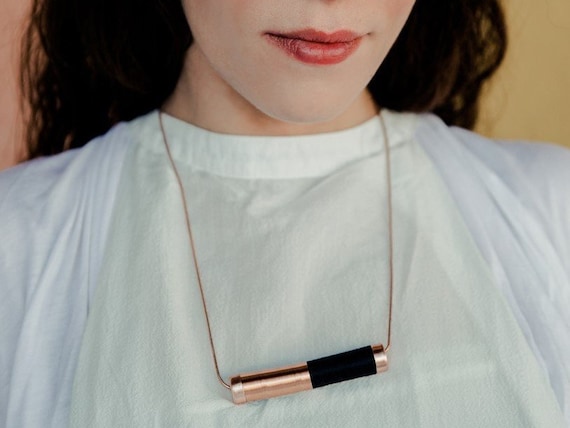 Minimalist Statement Necklace Geometric Statement Necklace Black