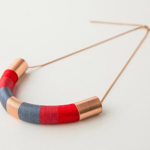 Red statement necklace, Red chunky necklace, 50th birthday gift for women, Chunky red necklace for her, Bib necklace red geometric necklace