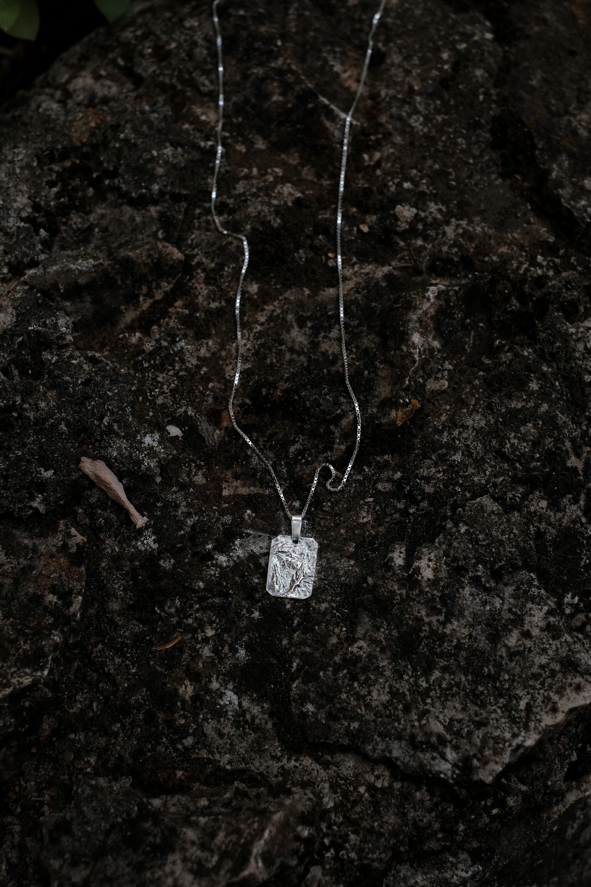 Square With Me Sparkle Sterling Silver Pendant Without Chain / Silver