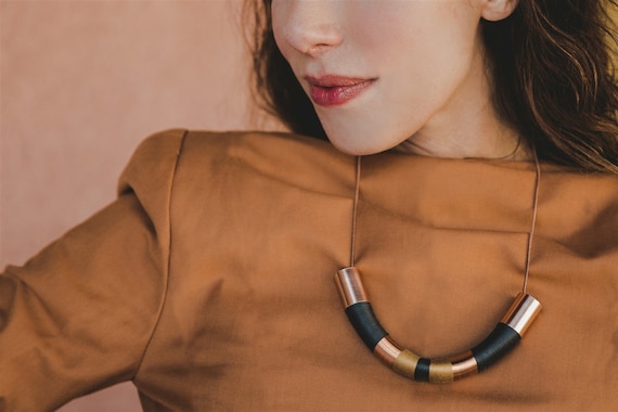 Mustard statement necklace deals