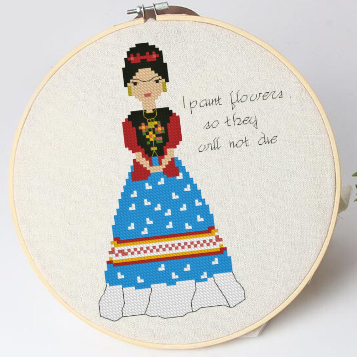 Mexican artist cross stitch pattern counted cross stitch | Etsy