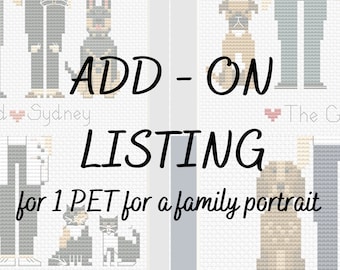 ADD-ON listing for 1 PET (as a part of family portrait)