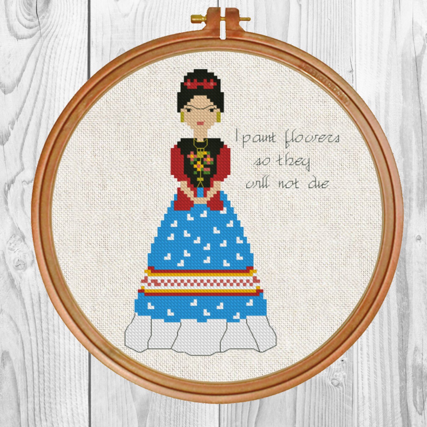 Mexican artist cross stitch pattern counted cross stitch | Etsy