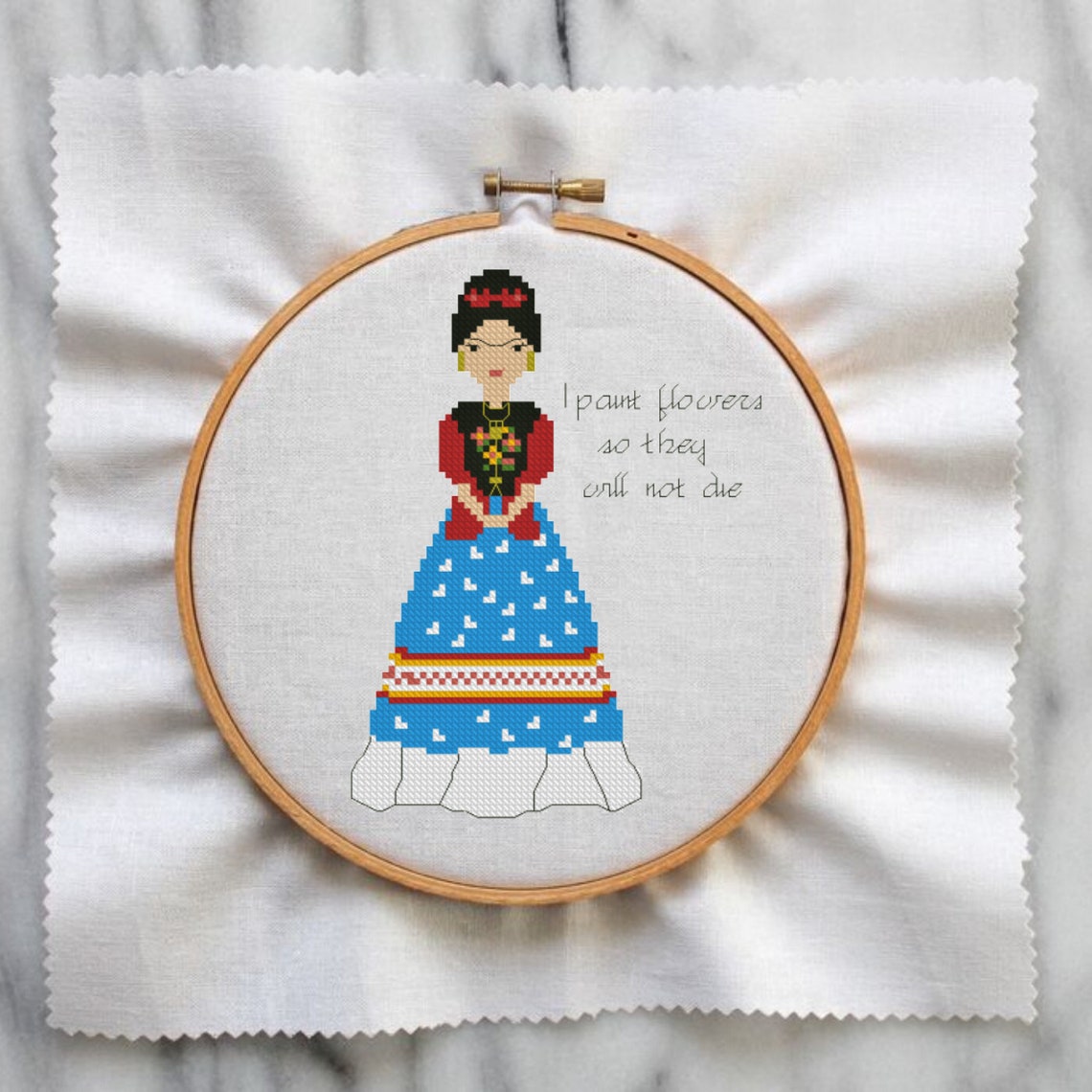 Mexican artist cross stitch pattern counted cross stitch | Etsy