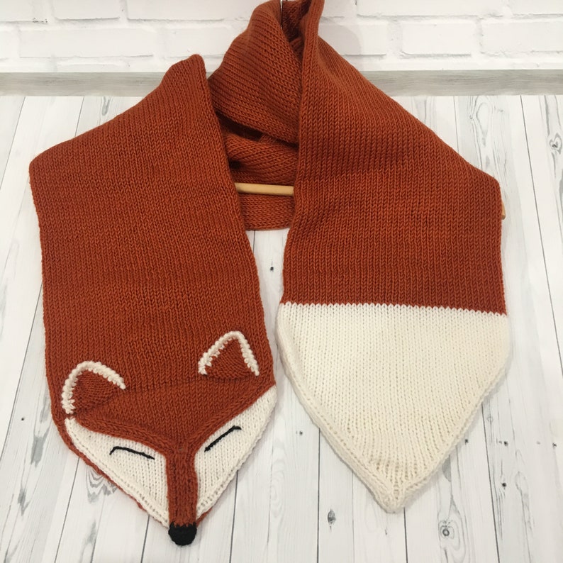 Fox Scarf, Animal Scarf, Foxes, Fox Crochet, Gift for Fox Lover, Gifts