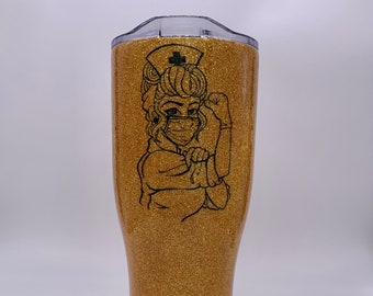 Nurses rule travel cup 30 oz with lid and straw