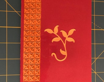 Flowered embossed card