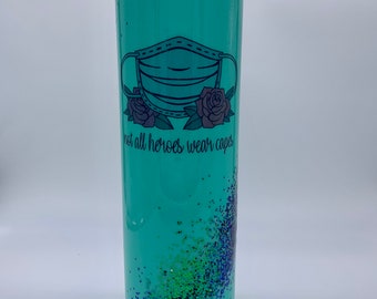 not all heroes wear capes essential worker tumbler with straw and lid, encouragement gift for women, nurse tumbler glitter tumbler cup, best