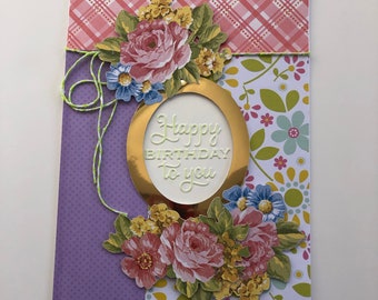 Happy birthday to you large embossed card