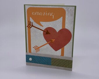 Amazing, lovestruck, heart card