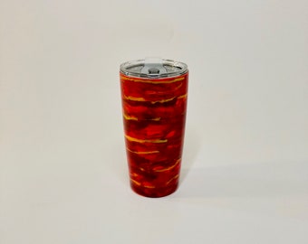 red swirl tumbler custom, personalized gift for women birthday gifts for her, water bottle with straw and lid, Valentines day gift for wife