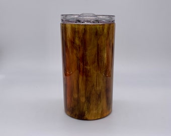 wood grain tumbler for men, valentines day gift for him personalized gifts for boyfriend, travel cup with straw, camping beer glass, husband