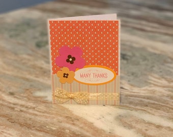 many thanks card, greeting cards handmade, birthday thank you cards, gratitude cards blank inside, baby shower thank you card, bridal shower