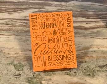 Family and friends best wishes card, embossed style