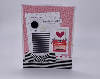 You and me happily ever after card with typewriter
