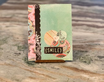smile card, encouragement cards for kids, thinking of you card, mother in law card, step mom birthday card for her, greeting card handmade