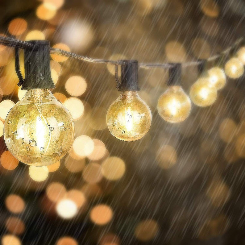Edison Vintage String Globs Bulbs as Porch 23Ft G40 Dimmable Patio String Lights Outdoor Led String Lights Indoor Outdoor Globe Lights