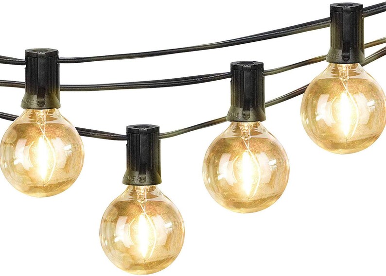 Edison Vintage String Globs Bulbs as Porch 23Ft G40 Dimmable Patio String Lights Outdoor Led String Lights Indoor Outdoor Globe Lights