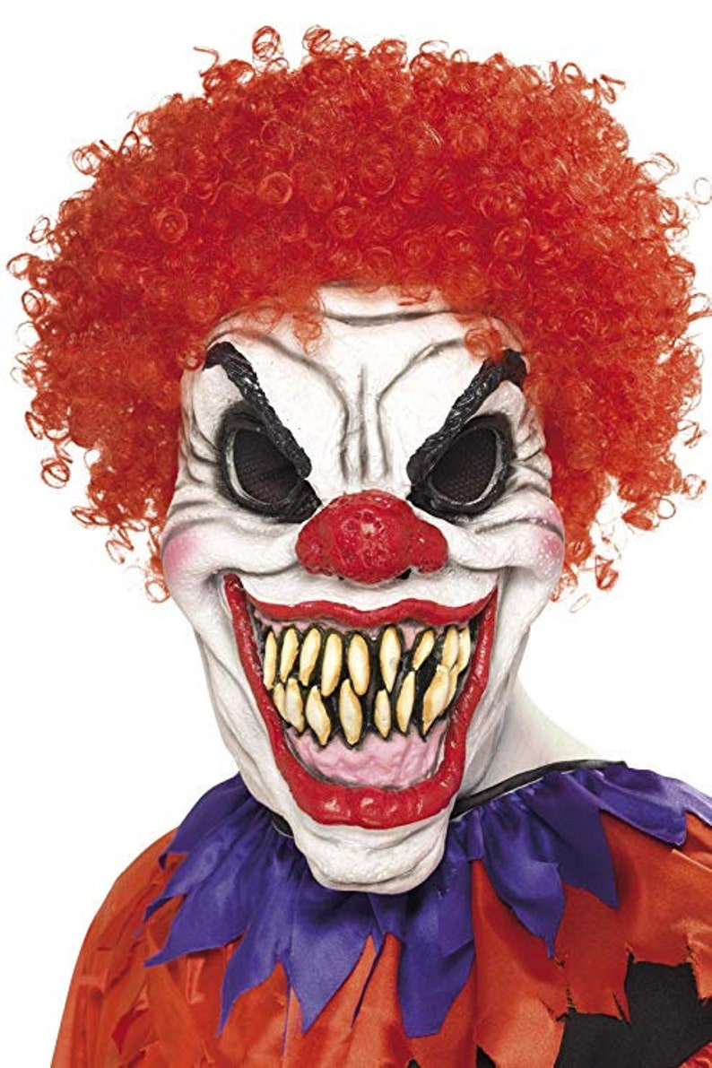 Kolorful Killer Clown Mask Latex Full Overhead Horror Halloween Fancy Dress