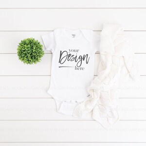 Baby Mockup, Baby Bodysuit Mockup, WHITE, Baby Mock up, Bodysuit Mockup White, Bodysuit Mockups, Baby Mock-up Stock Photo