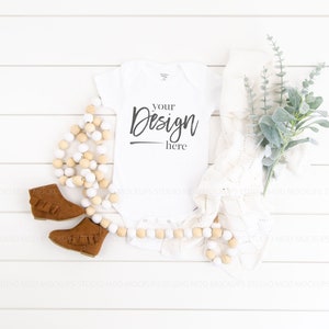 Baby Mockup, Baby Bodysuit Mockup, WHITE, Baby Mock up, Bodysuit Mockup White, Bodysuit Mockups, Baby Mock-up Stock Photo