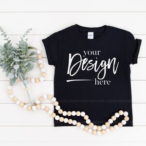 Kid Shirt Mockup GILDAN 5000B BLACK Shirt Mockup T-Shirt Mockup Tshirt Mockup Mock ups kid T shirt Mockup Tshirt GILDAN Mockup shirt