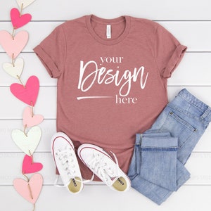 Mockup Heather Mauve Tee Mockup Flat Lay Shirt Mockup Tshirt Mockup Digital Mockup Clothing Mockups Tee Mockup Tshirt Flat Lay Mockup shirt