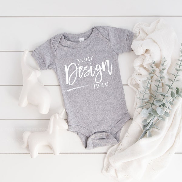 Baby Bodysuit Mockup, ATHLETIC HEATHER, Baby Mockup, Baby Mock up, Bella Canvas Mockup, Bella Canvas 100B Mockups, Baby Mock-up Stock Photo