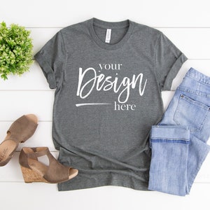 Shirt Mockup DEEP HEATHER Tshirt Mockup Flat Lay Bella Canvas Mockup T-shirt Mockup Digital Mockup Clothing Mockups Tee Mockup Tshirt