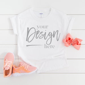 Kids Shirt Mockup 5000B WHITE Toddler Mockup Kids Mockup Tshirt Mockup GILDAN Mock up Shirt Mock ups Tee Mockup Tshirt Kids Mockup shirt