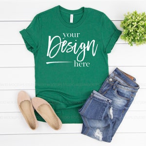 Bella Canvas 3001 Mockup T-shirt Mockup Tshirt Evergreen Flat Lay Shirt Mockup Digital Mockup Clothing Mockups Tee Mockup Tshirt Flat Lay