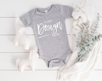 Gray Onesie Mockup Etsy