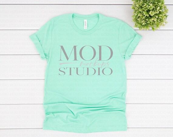 Tee Mockup T-Shirt Mockup Mint Triblend Bella Canvas 3413