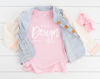 Kids Shirt Mockup 3001T ROZE Peuter Mockup Kids Mockup Tshirt Mockup Kids Mockup Shirt Mock ups Tee Mockup Tshirt Kids Mockup shirt