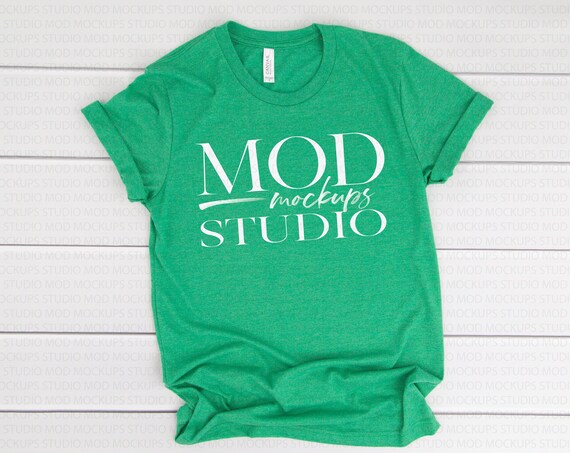 Heather Kelly Bella Canvas 3001 T-Shirt Mockup Bella Heather Kelly Bella Canvas 3001 T-Shirt Mockup Bella