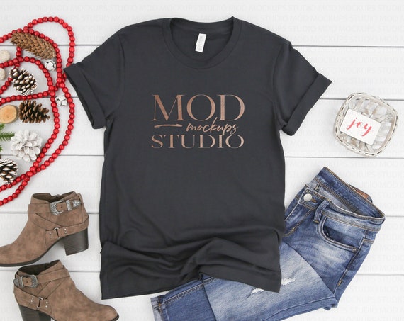 Dark Grey Bella Canvas 3001 T-Shirt Mockup Holiday Dark Grey Bella Canvas 3001 T-Shirt Mockup Holiday