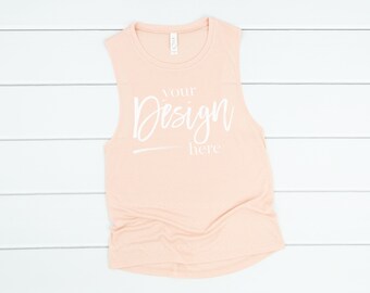 Mockup Tshirt Peach Shirt Mockup Tshirt Mockup Damen Tshirt Mockup Tank Top Flat Lay Tank Top Mockup Tank Mockup Tee Mockup Kleidung Mockup Kleidung Mockups