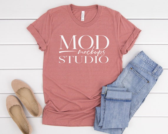 T Shirt Mockup Bella Canvas 3001 Mockup 3413 Mauve Triblend Free Mockup Psd Folder