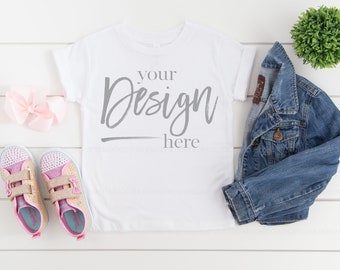Kids Shirt Mockup 3001T WITTE Peuter Mockup Kids Mockup Tshirt Mockup Kids Mockup Shirt Mock ups Tee Mockup Tshirt Kids Mockup shirt
