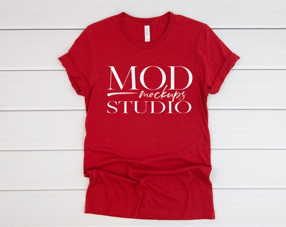 red bella canvas t shirt