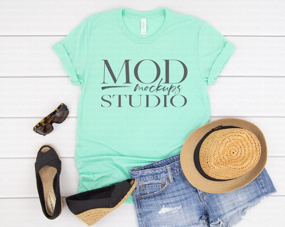 Clothing Mockup T-Shirt Mockup Mint Triblend Tee Mockup Bella Clothing Mockup T-Shirt Mockup Mint Triblend Tee Mockup Bella